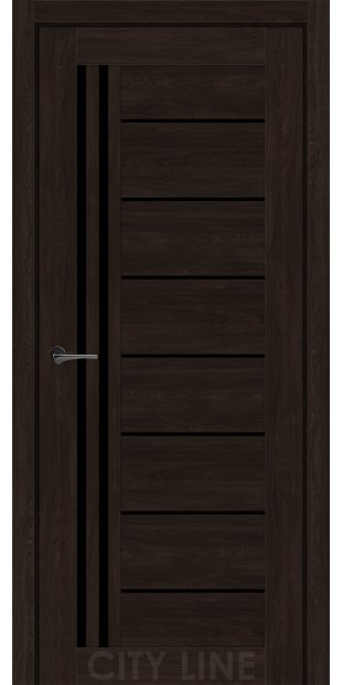 Межкомнатные двери CityLine Express OPTIMA korfad-express-optima-artvud-sokolad-oscar-collection-s-cernym-steklom